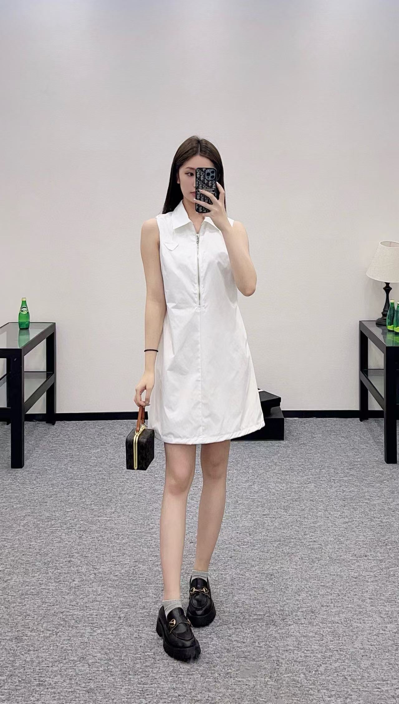 PR4DA ジッパーラペルノースリーブドレス【50％割引+送料無料】