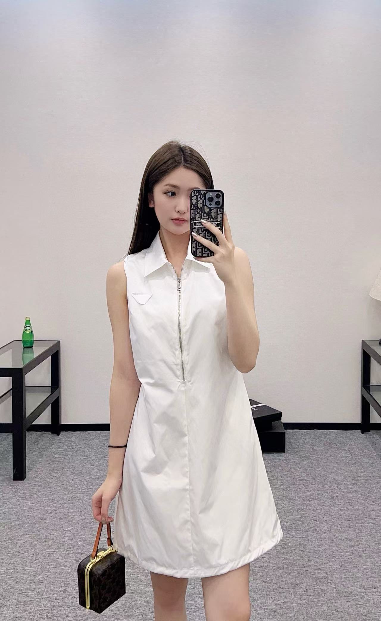 PR4DA ジッパーラペルノースリーブドレス【50％割引+送料無料】