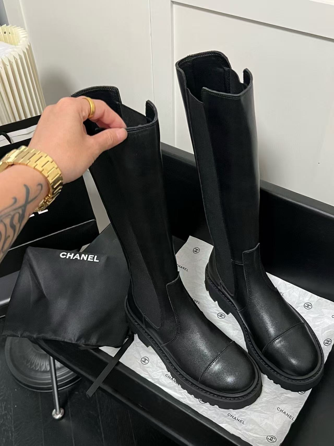 CHANE1 シンプルダブルCロングブーツ【50％割引+送料無料】