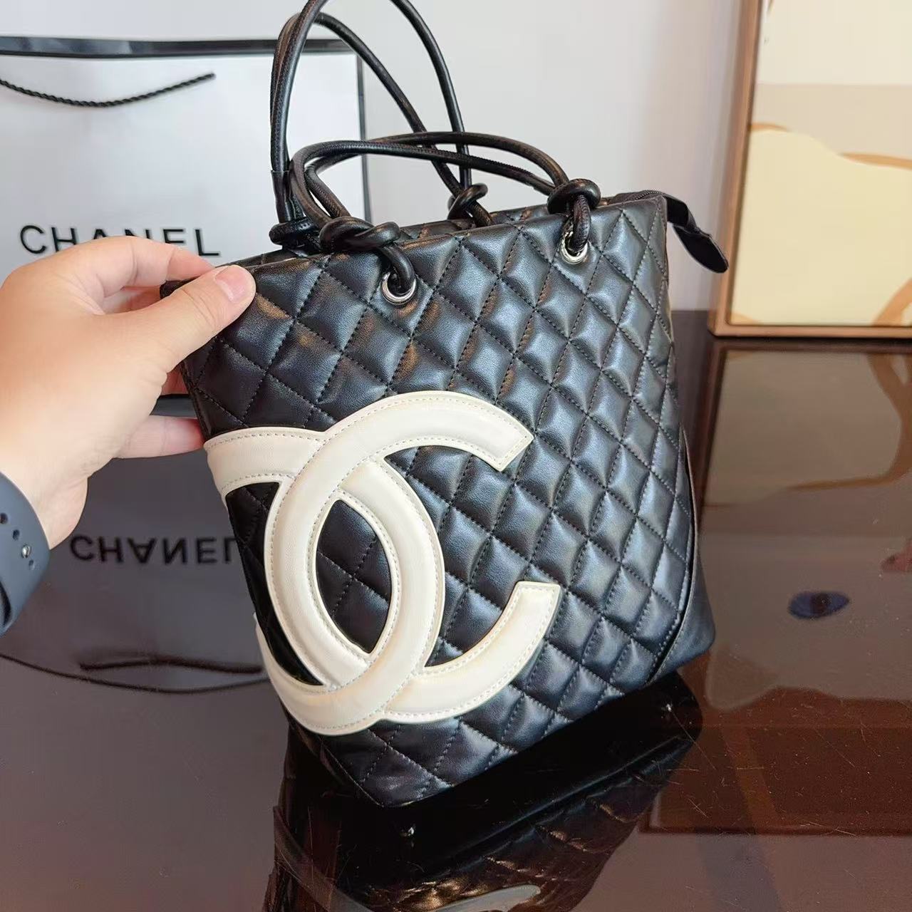 CHANE1 ダブルCハンドバッグ【50％割引+送料無料】
