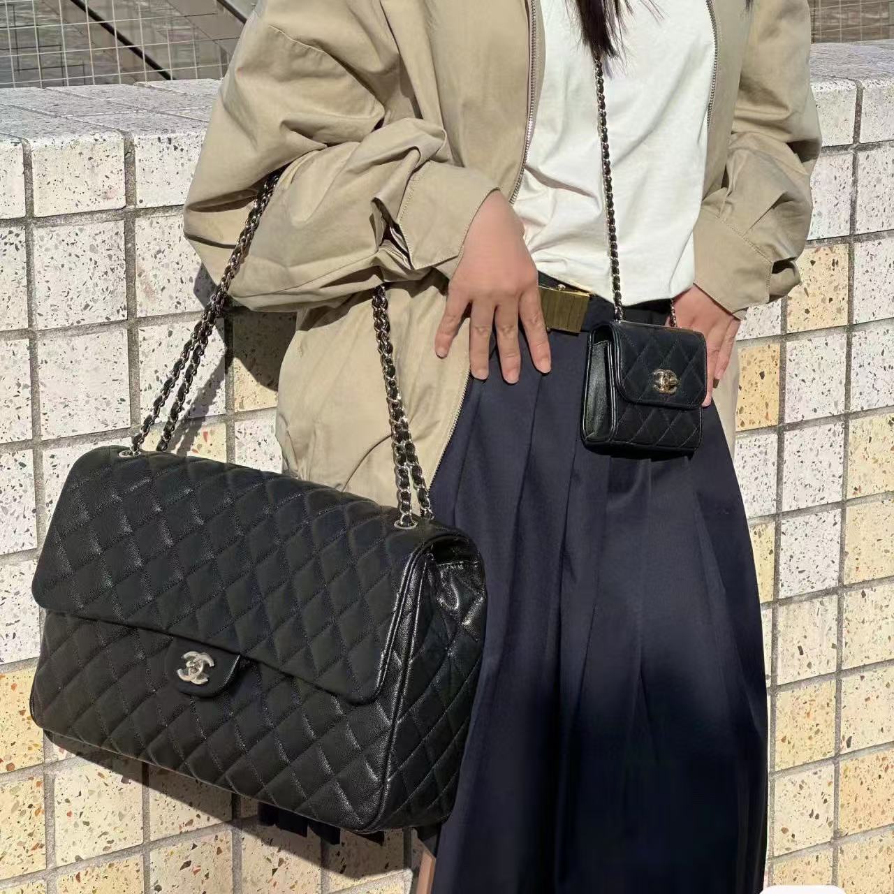 CHANE1 チェーンラージショッピングバッグ【50％割引+送料無料】