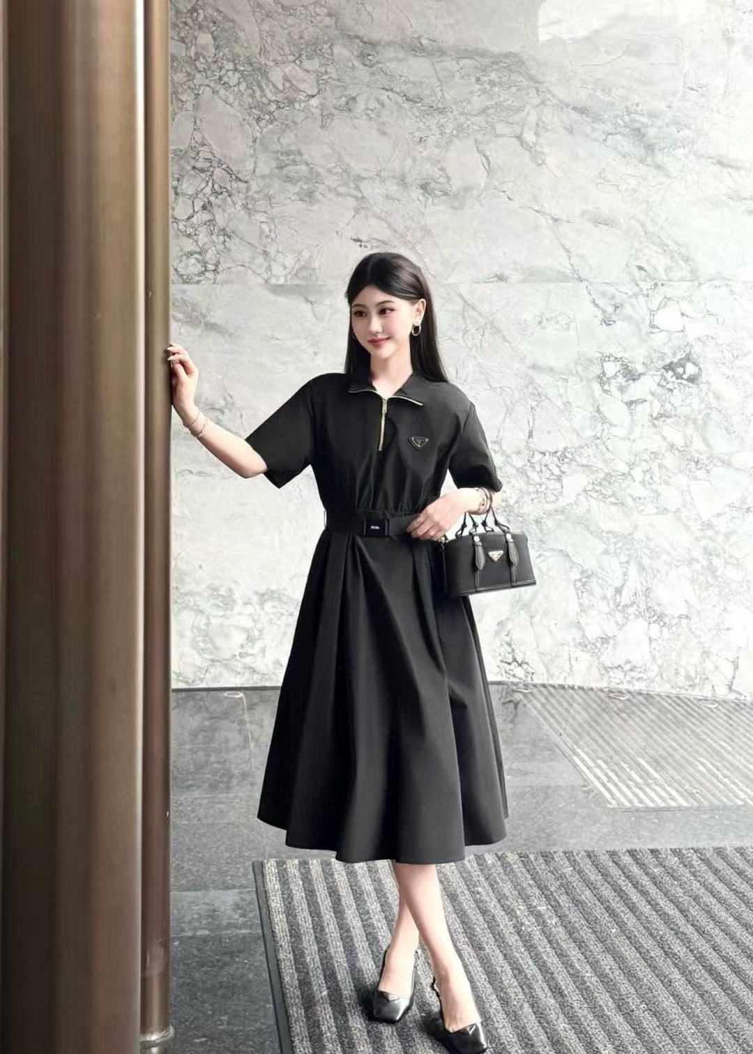 PR4DA ラペルジッパードレス【50％割引+送料無料】