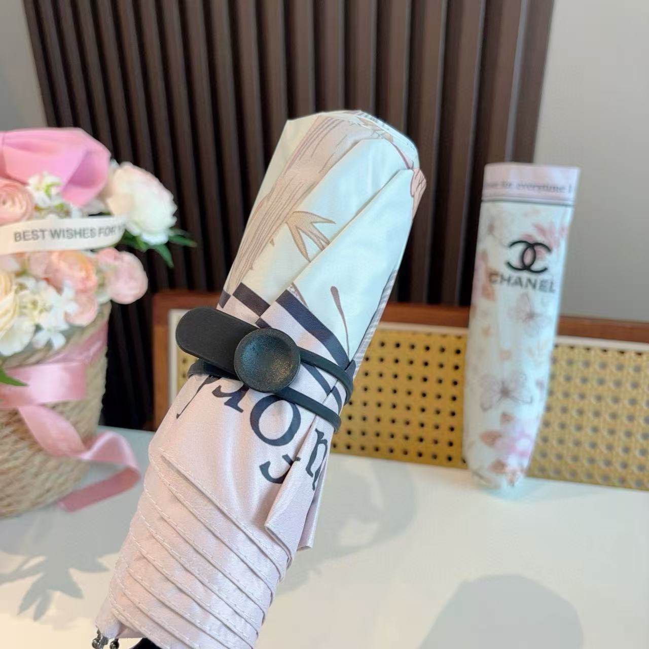 CHANE1 バタフライプリント 自動折りたたみ傘【50％割引+送料無料】