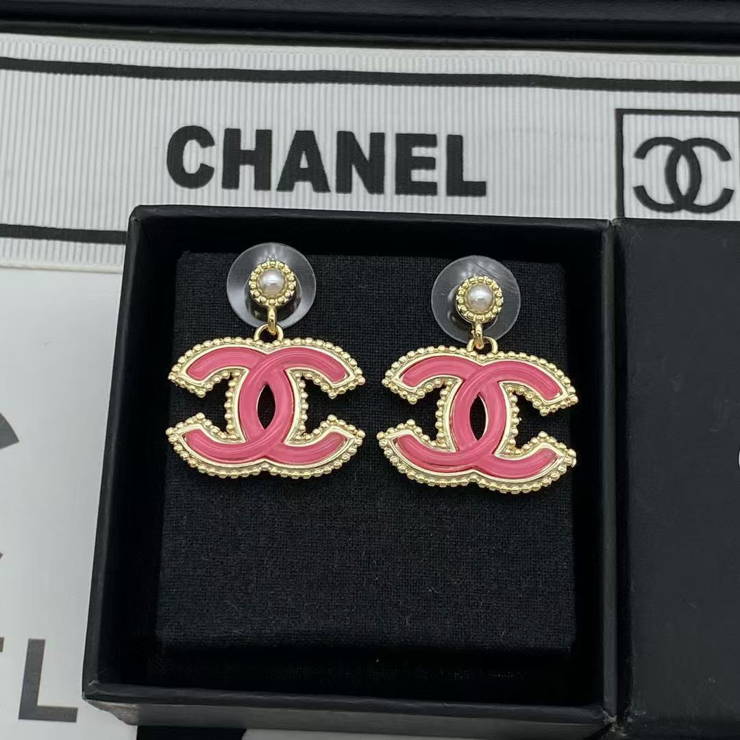 CHANE1 ダブルCパールイヤリング【50％割引+送料無料】