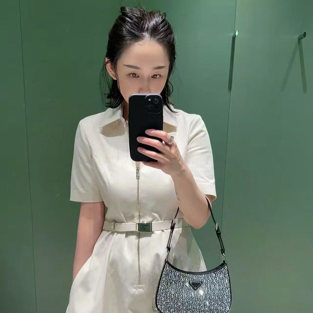 PR4DA シンプルラペル半袖ドレス【50％割引+送料無料】