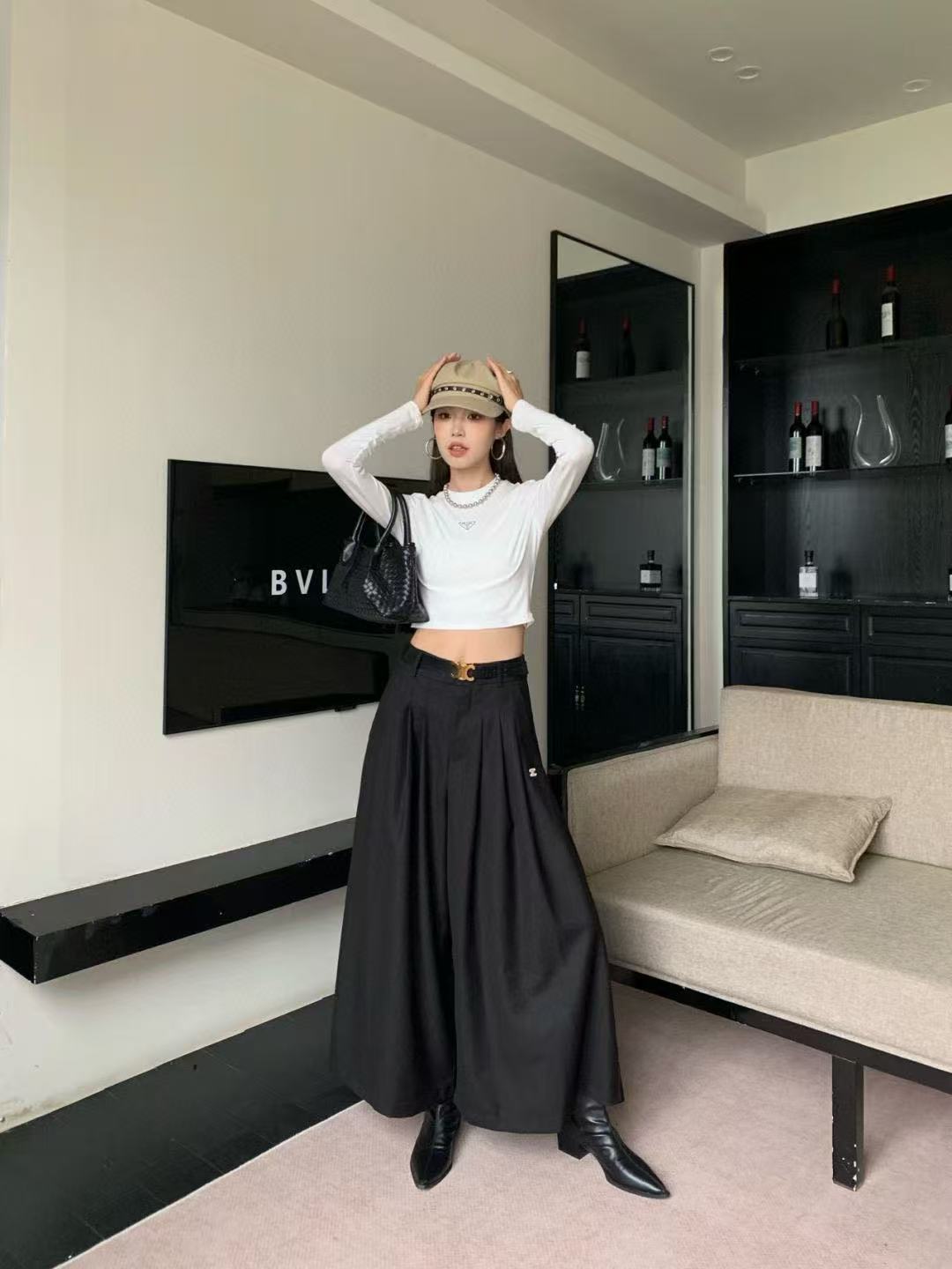 PR4DA トライアングルロゴ ロングスリーブTシャツ【50％割引+送料無料】