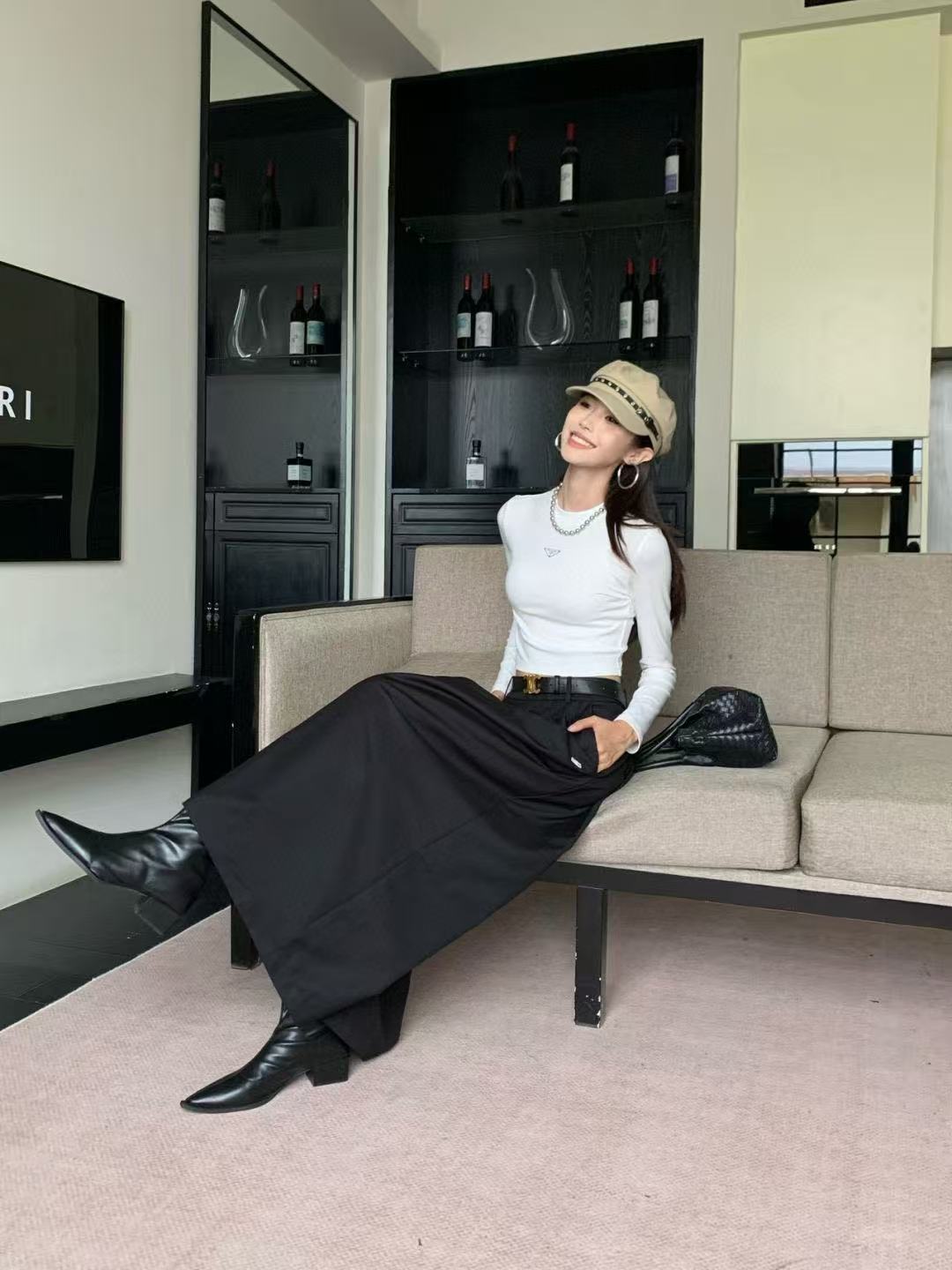 PR4DA トライアングルロゴ ロングスリーブTシャツ【50％割引+送料無料】