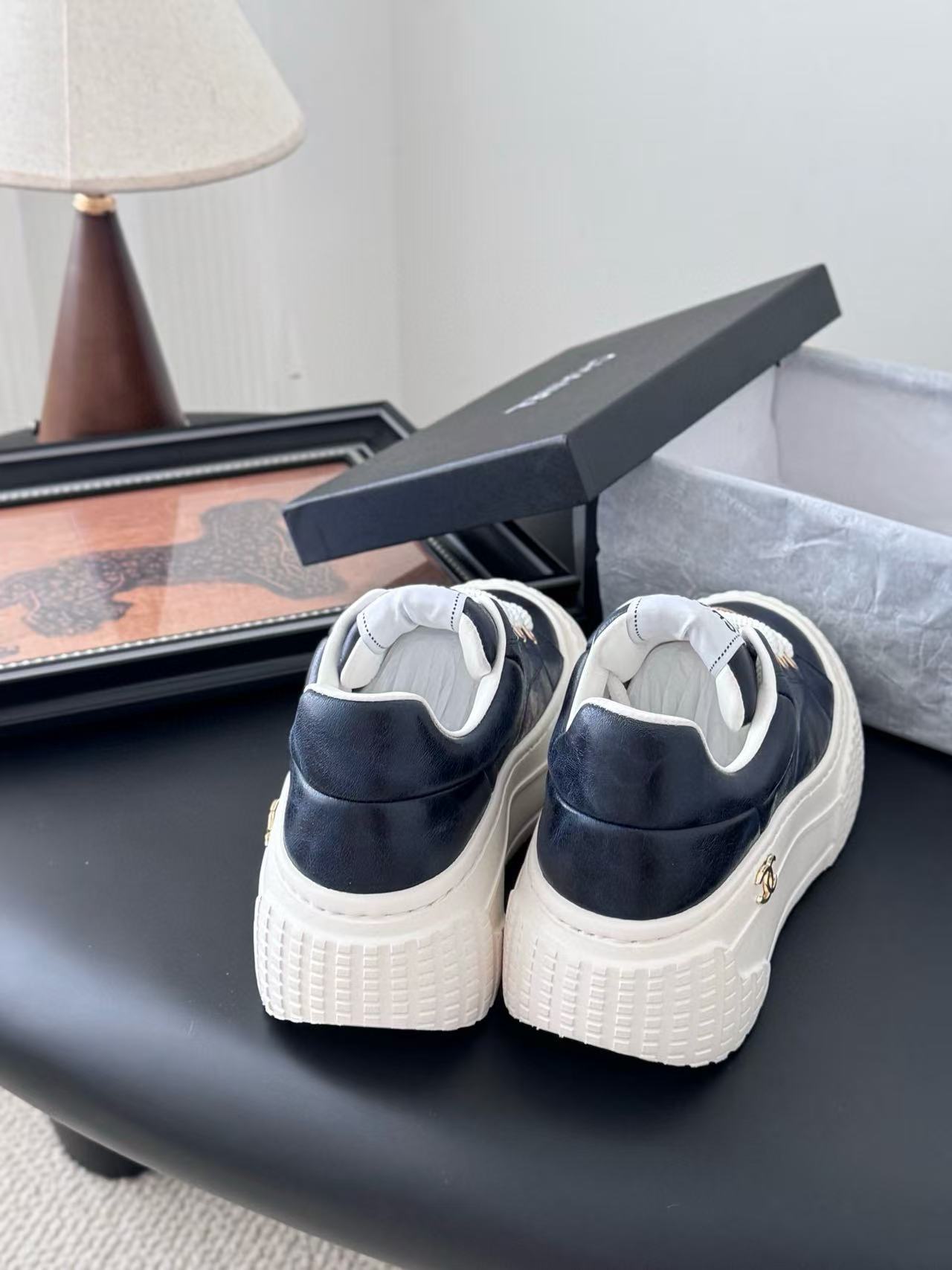 CHAEN1 上質な白黒厚底カジュアルシューズ【50％割引+送料無料】