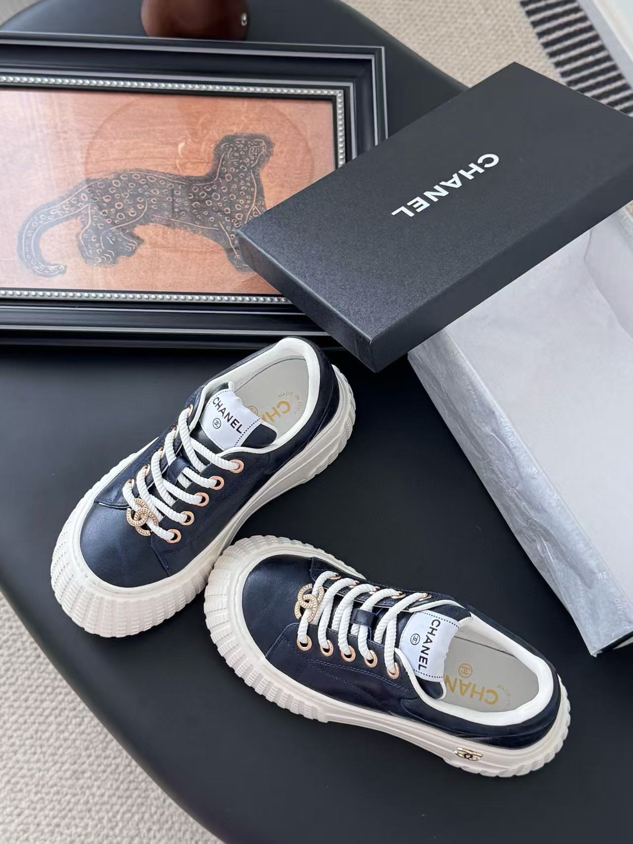 CHAEN1 上質な白黒厚底カジュアルシューズ【50％割引+送料無料】