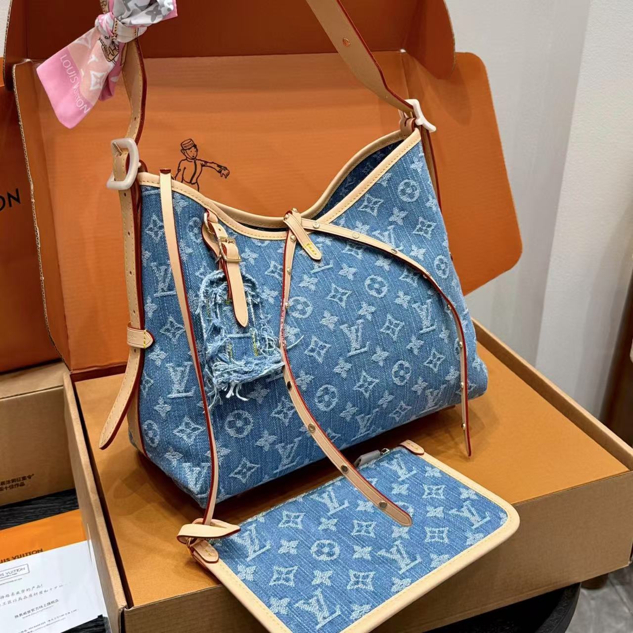 LVデニムアンダーアームバッグ【50％割引+送料無料】