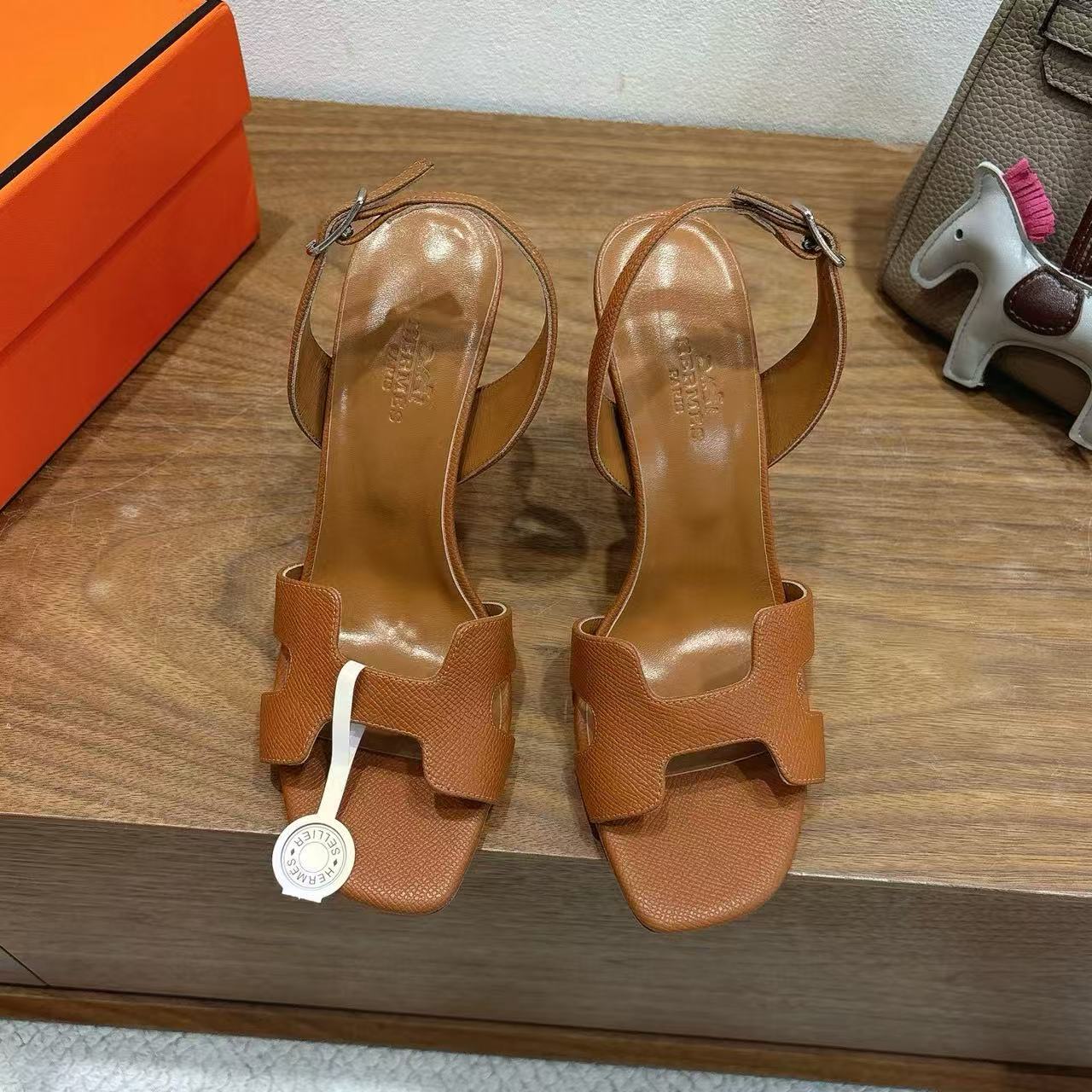 HERME5 高品質牛革ハイヒールサンダル【50％割引+送料無料】