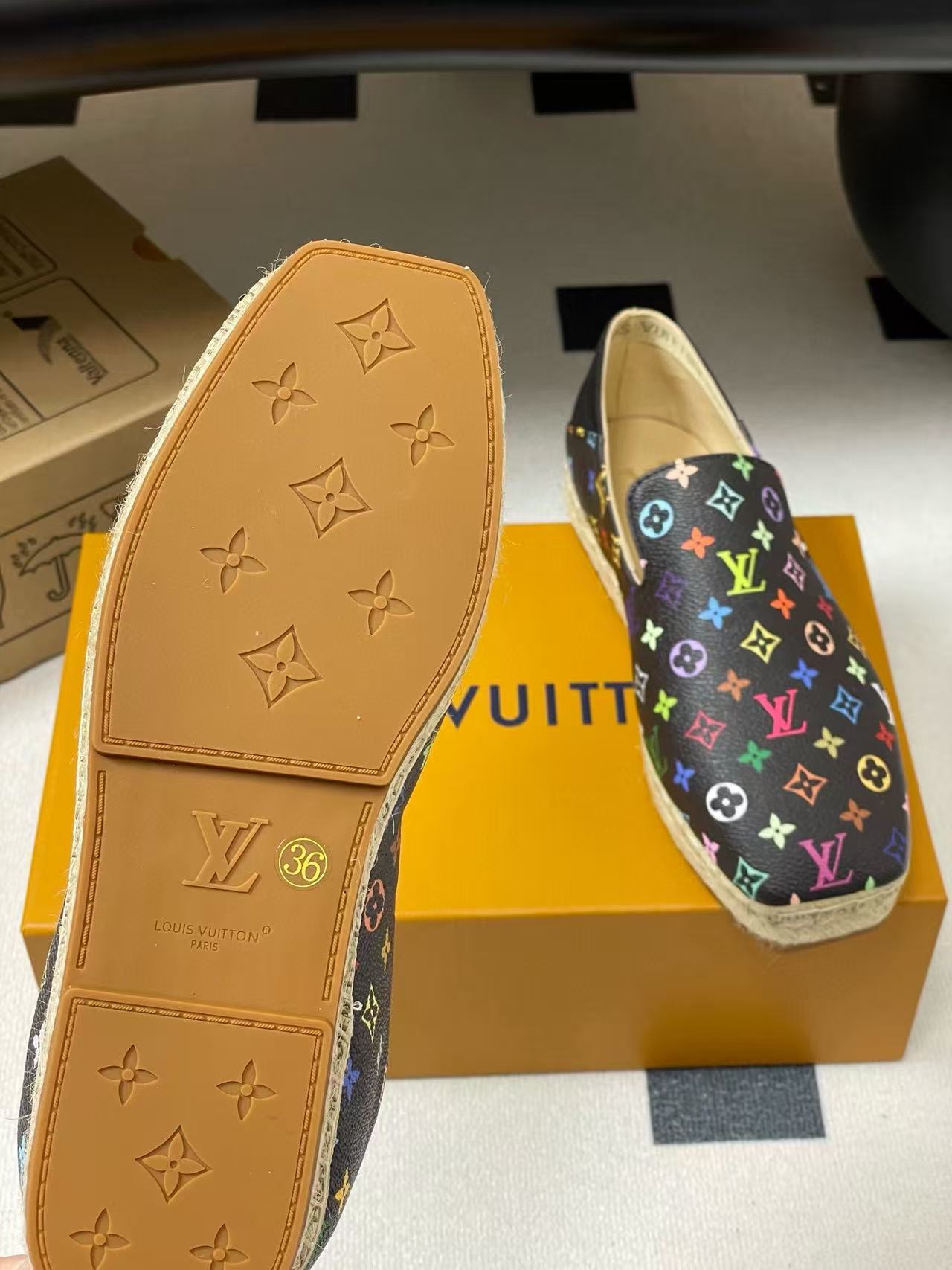 LVの高品質プリント織りローファー【50％割引+送料無料】