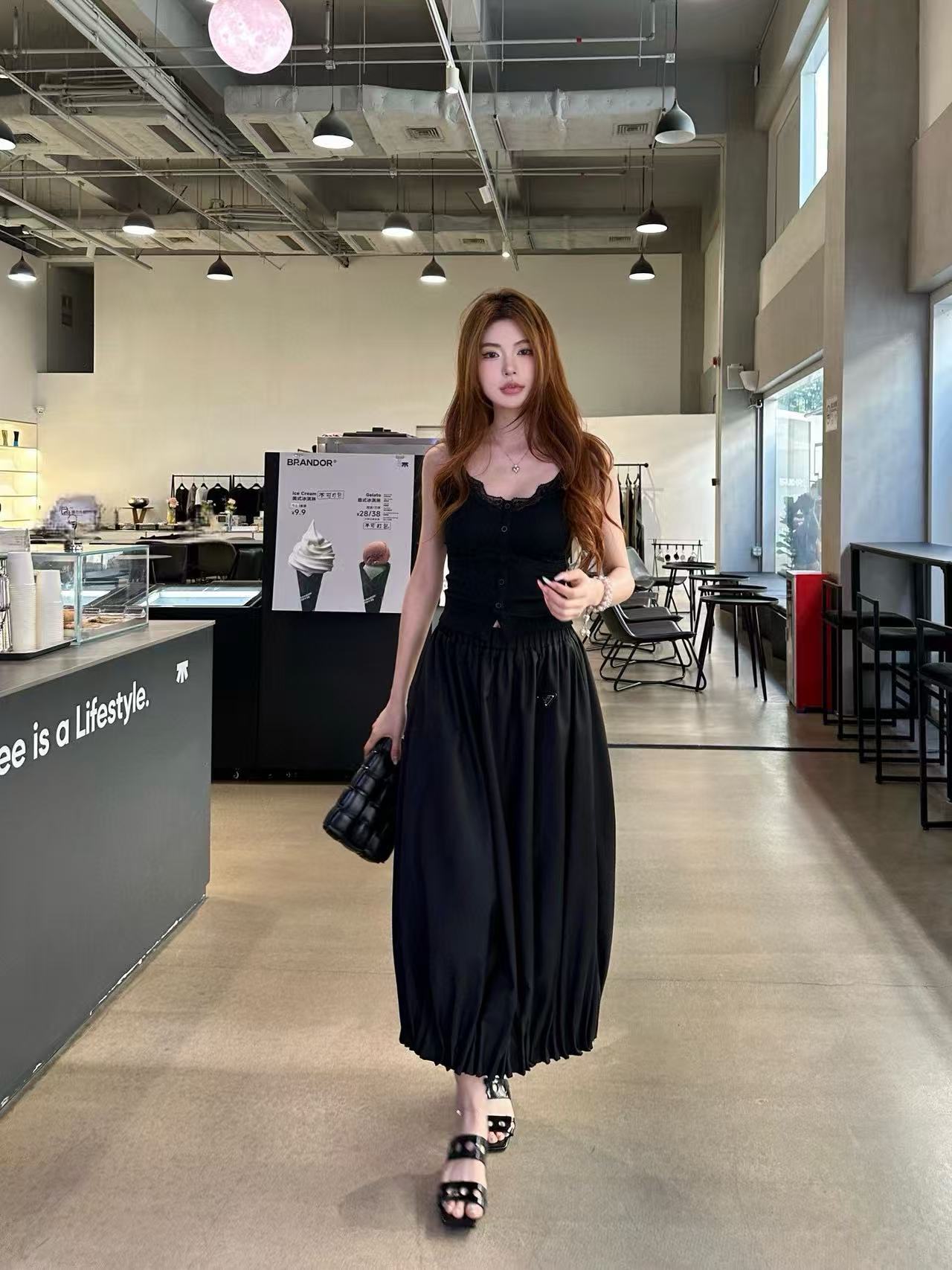 PR4DA トライアングルロゴスカート【50％割引+送料無料】