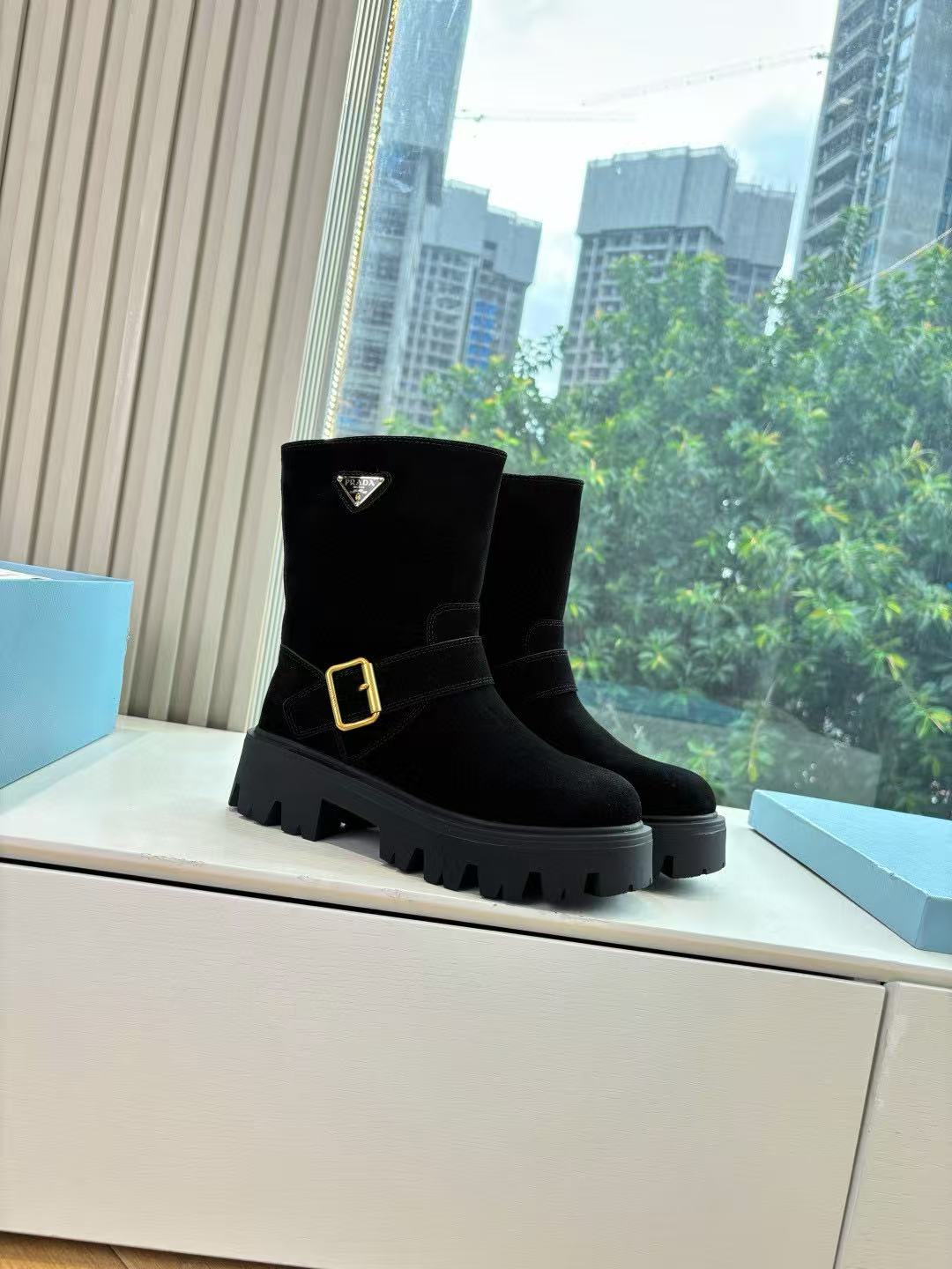 PR4DA 高品質ヌバックレザーアンクルブーツ【50％割引+送料無料】