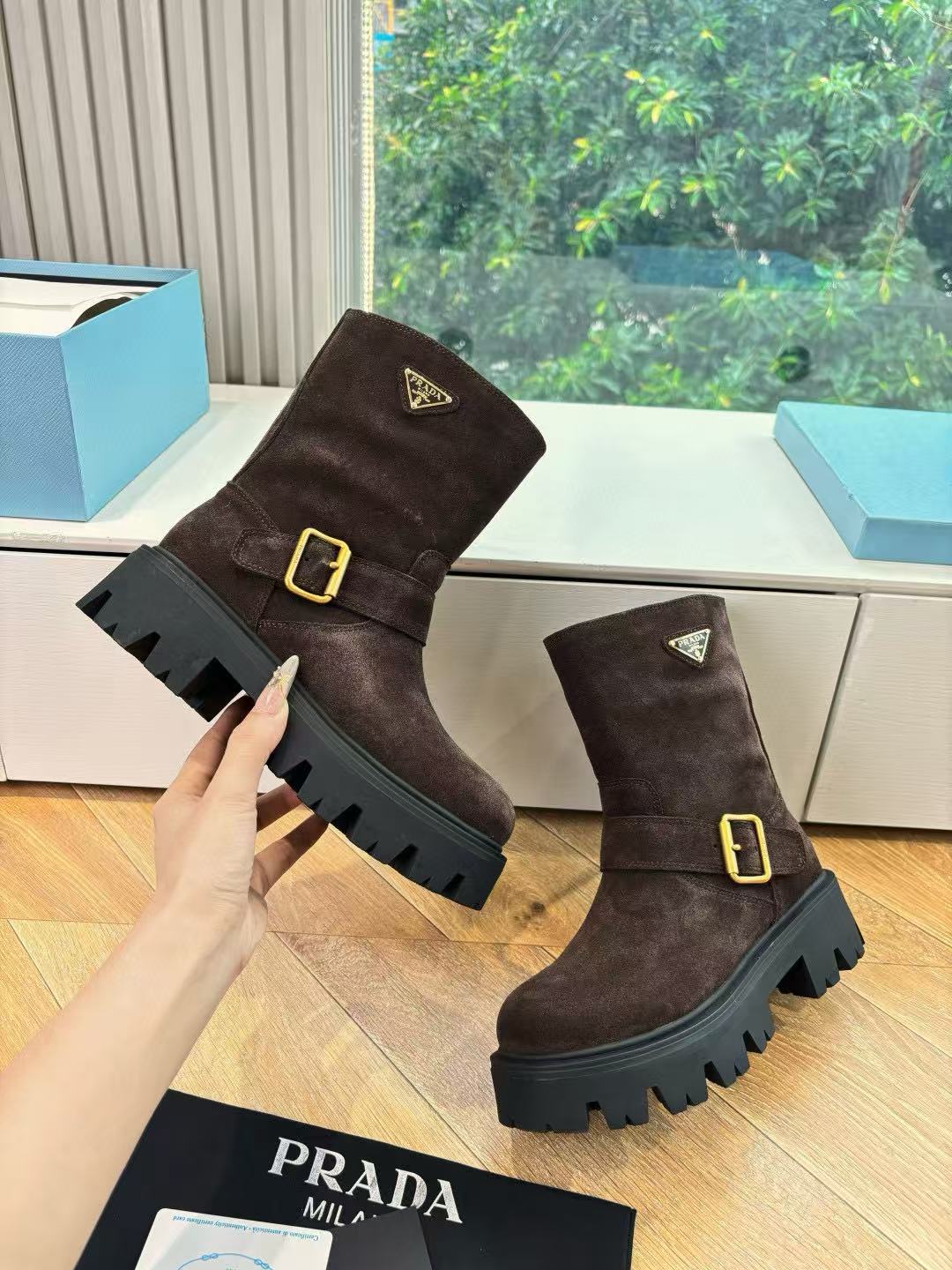 PR4DA 高品質ヌバックレザーアンクルブーツ【50％割引+送料無料】