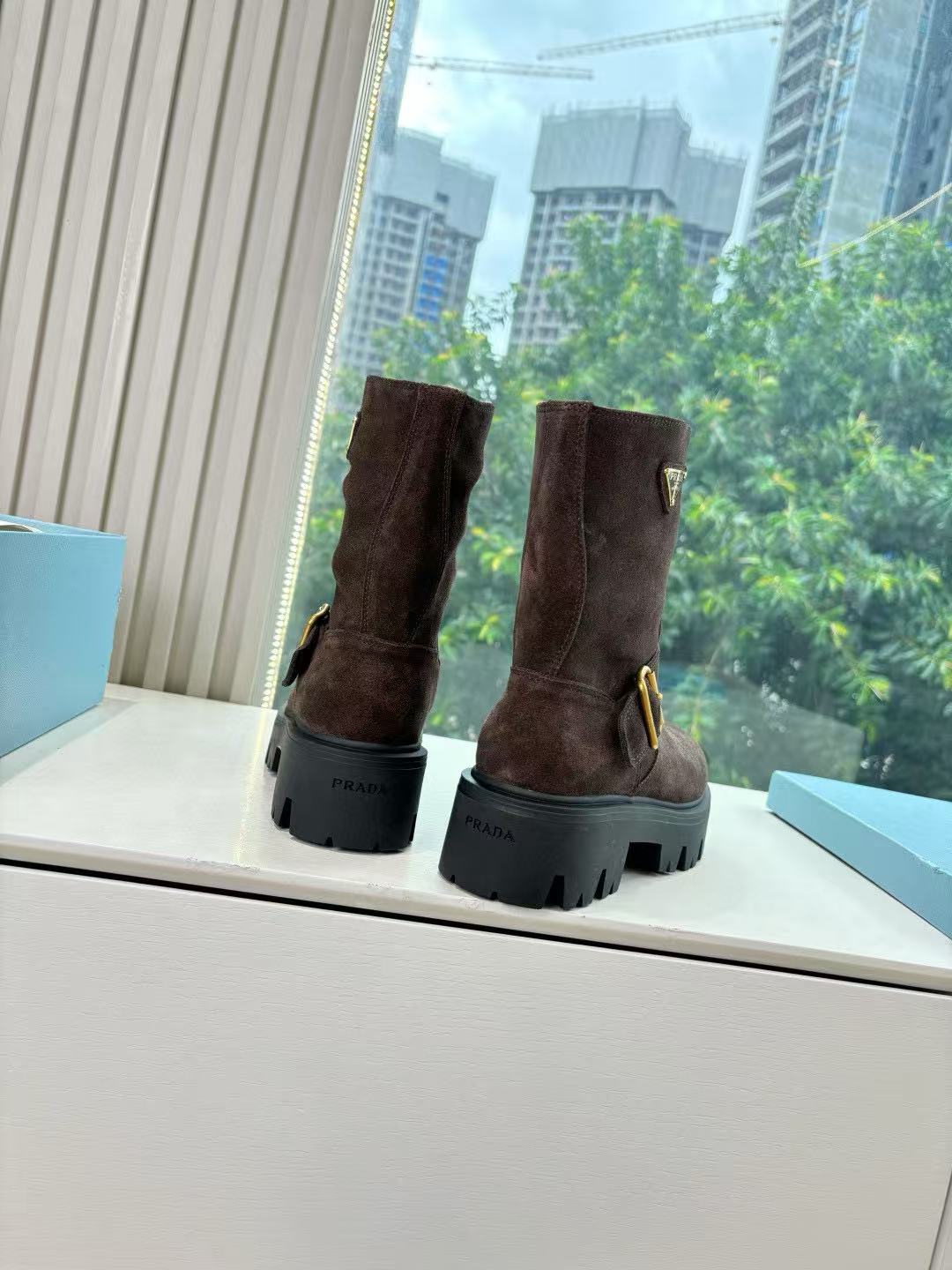 PR4DA 高品質ヌバックレザーアンクルブーツ【50％割引+送料無料】