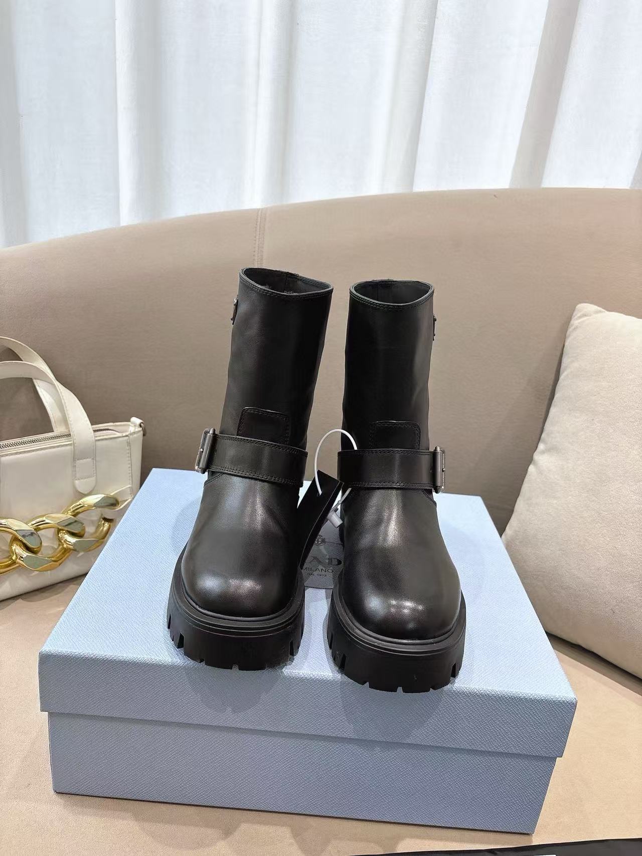 PR4DA 高品質レザーアンクルブーツ【50％割引+送料無料】