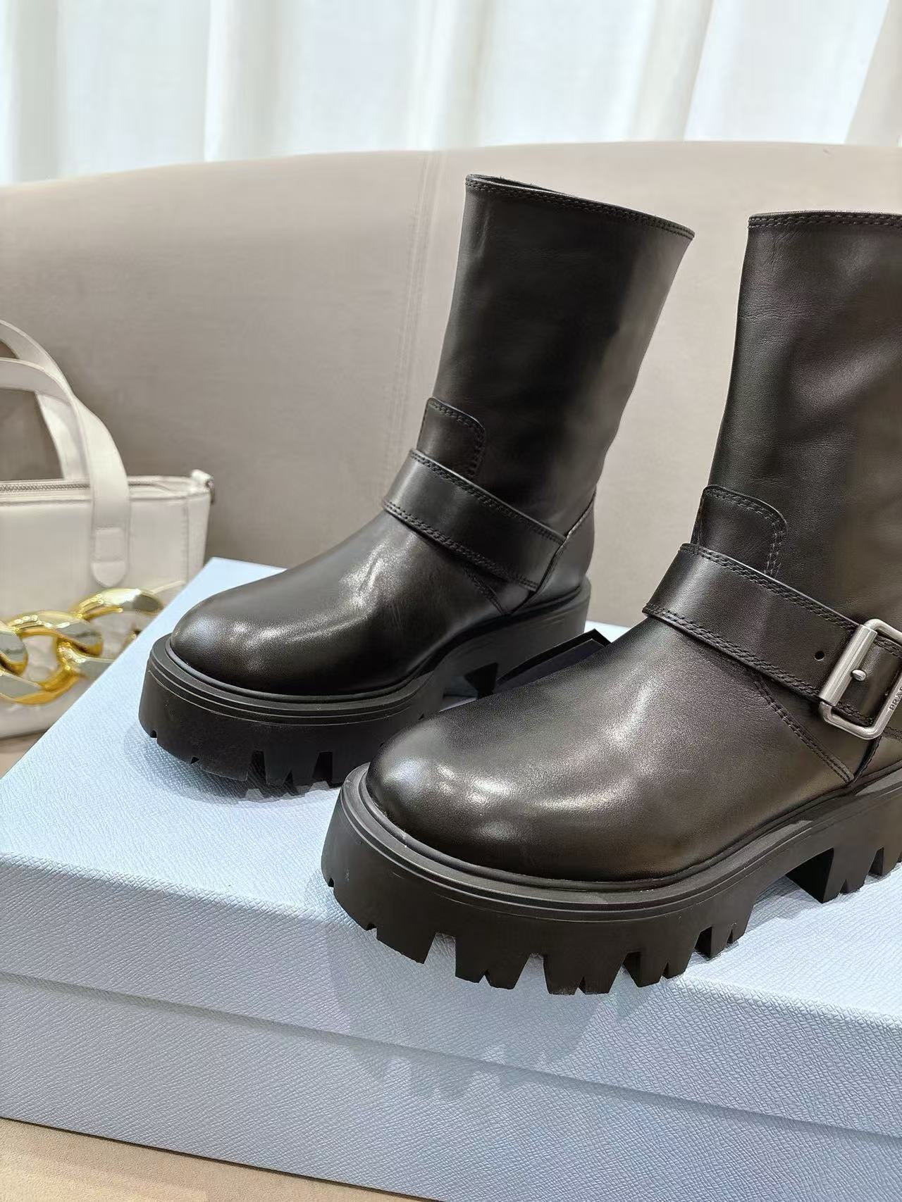 PR4DA 高品質レザーアンクルブーツ【50％割引+送料無料】