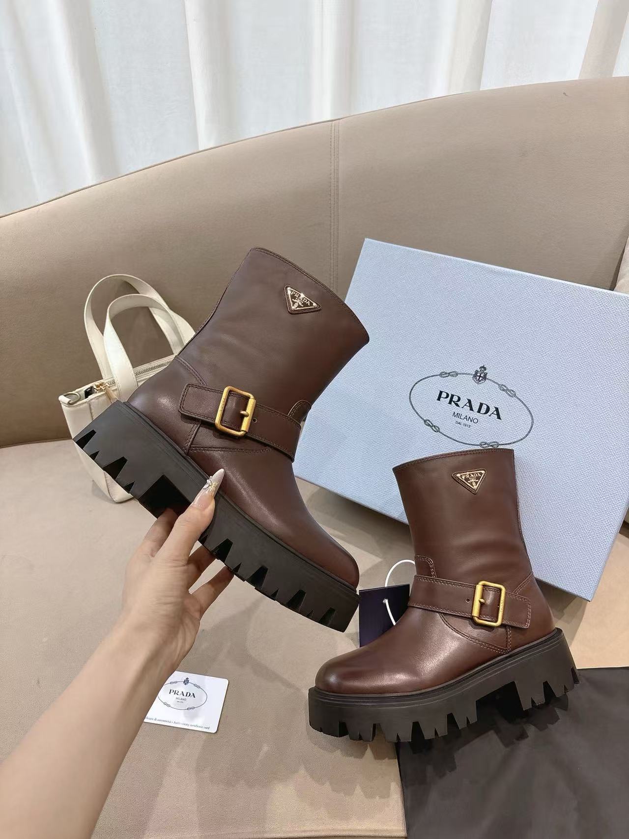 PR4DA 高品質レザーアンクルブーツ【50％割引+送料無料】