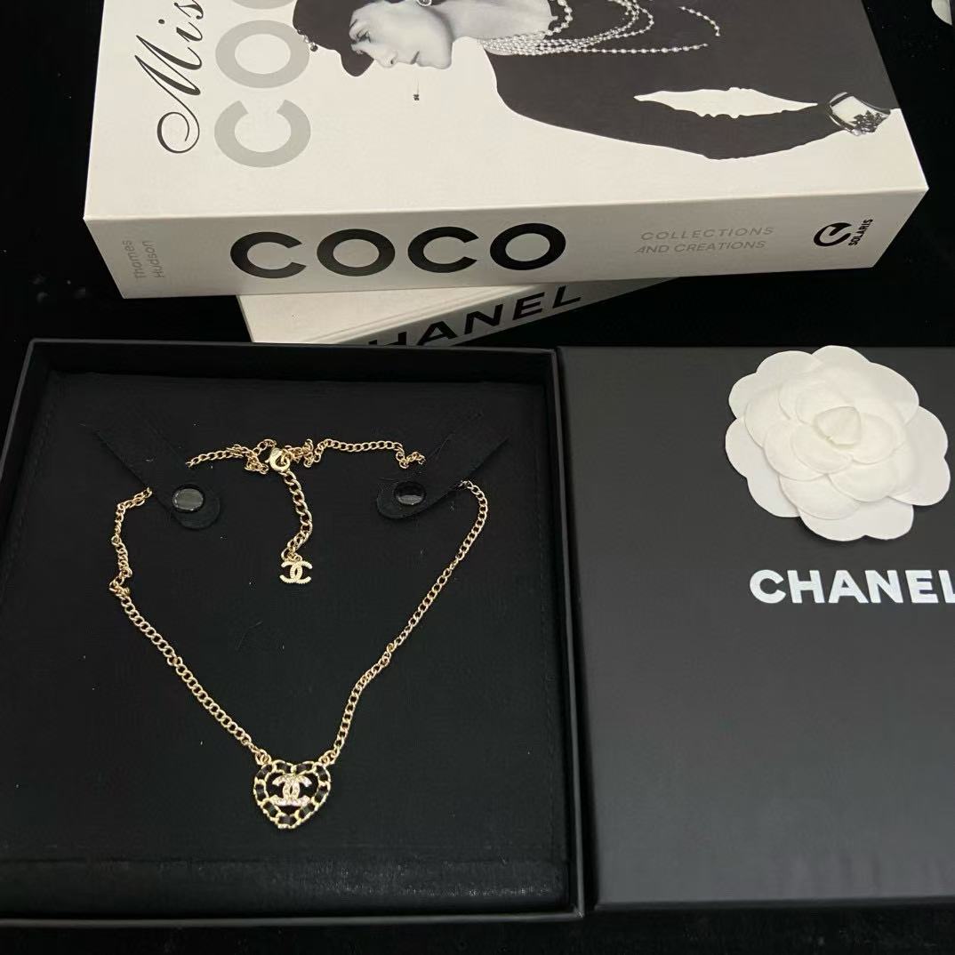 CHANE1 ピーチハート ダブルCネックレス【50％割引+送料無料】