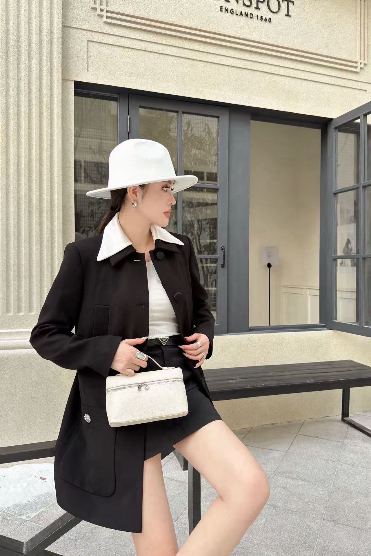 PR4DAラペルシンプルジャケット【50％割引+送料無料】