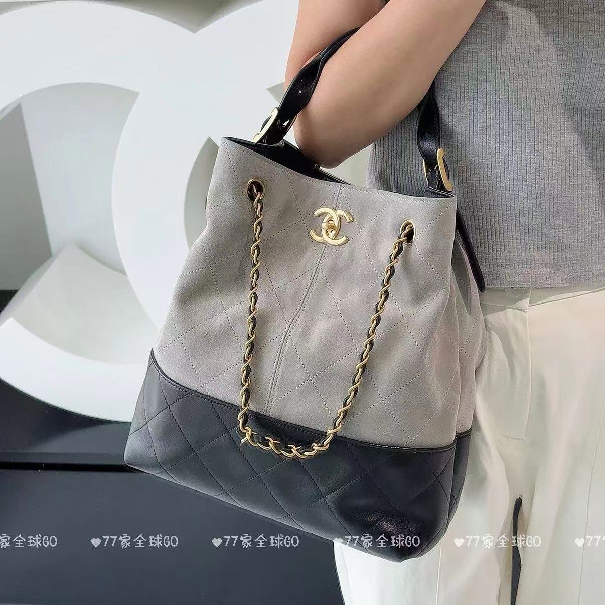 CHANE1 チェーンバケットバッグ【50％割引+送料無料】