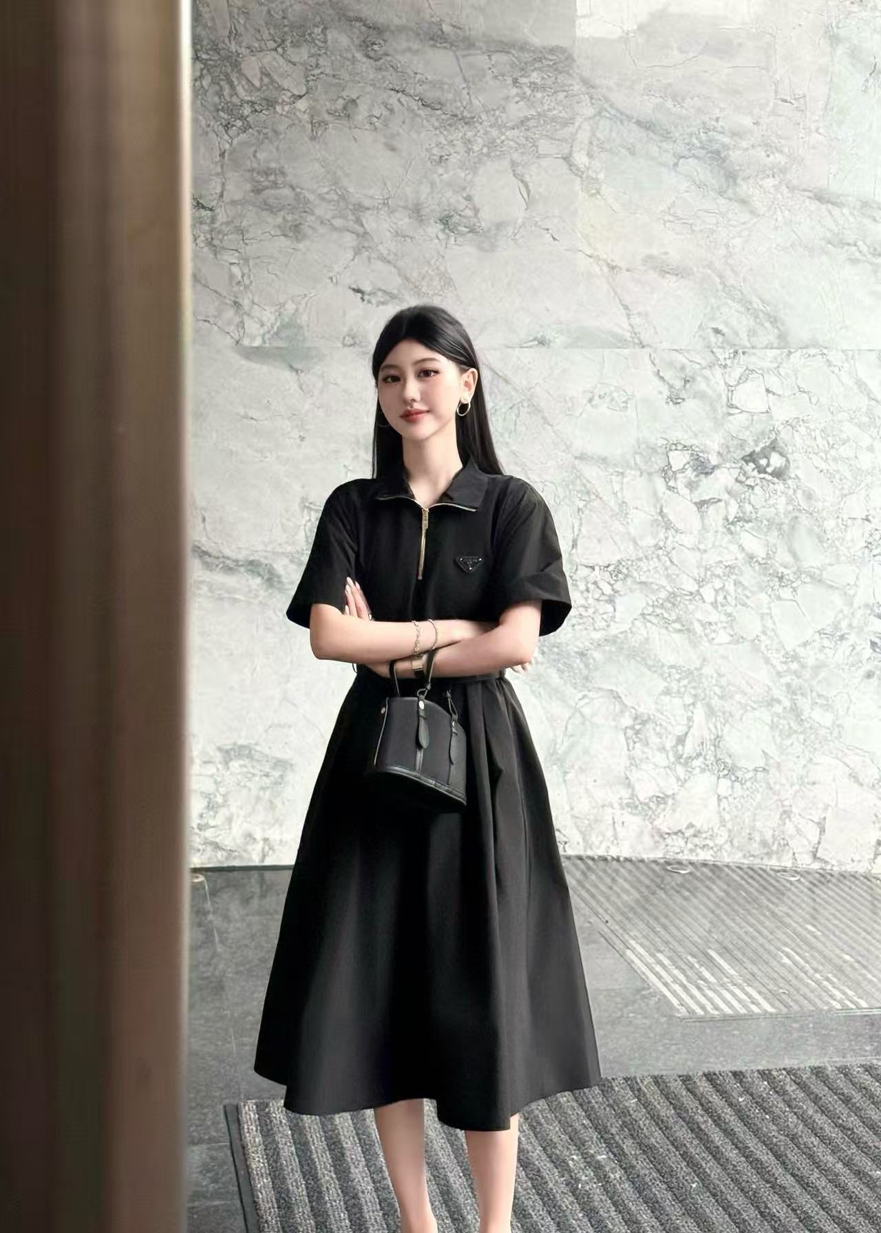 PR4DA 高品質ジッパー付きベルトドレス【50％割引+送料無料】