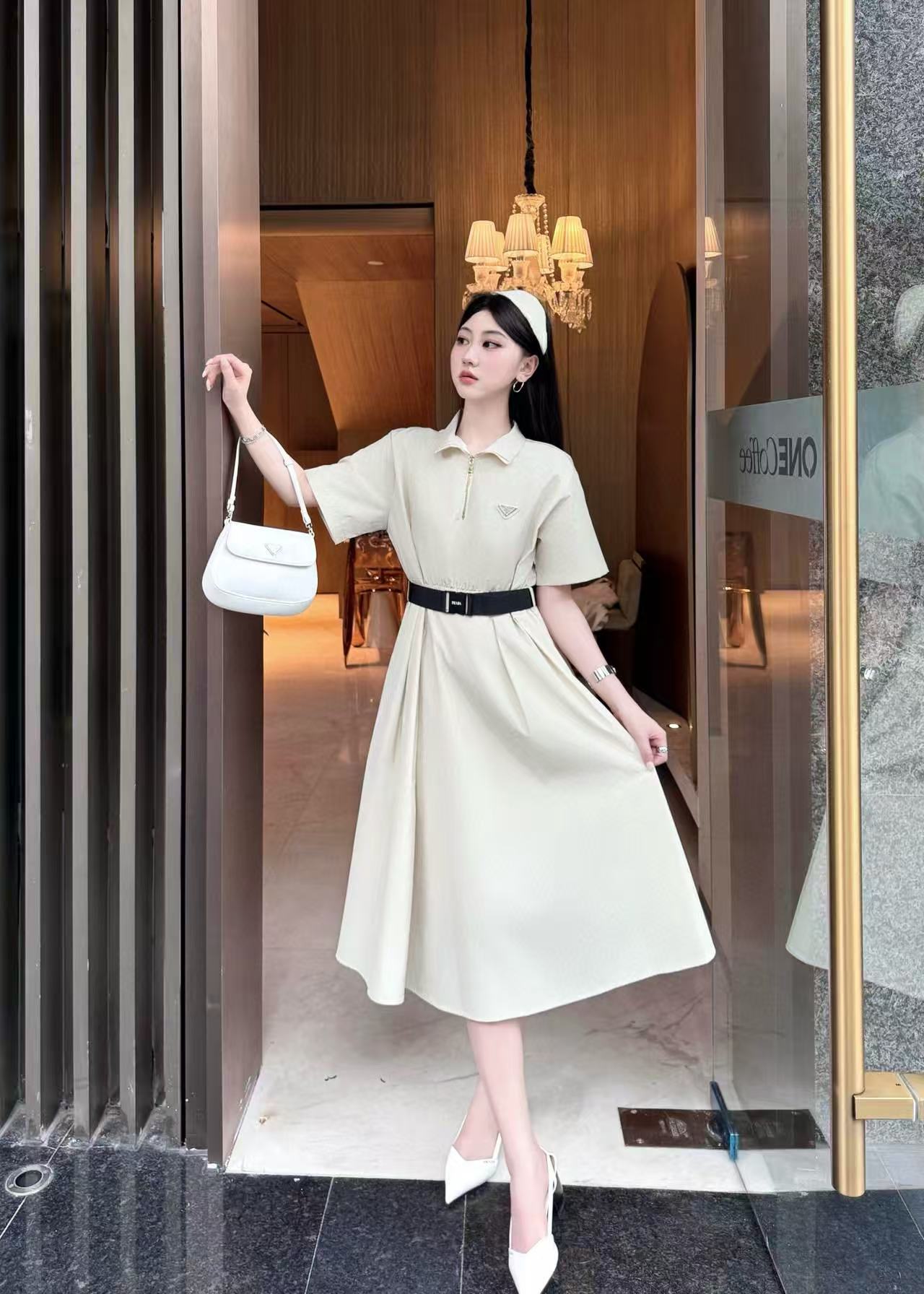 PR4DA 高品質ジッパー付きベルトドレス【50％割引+送料無料】