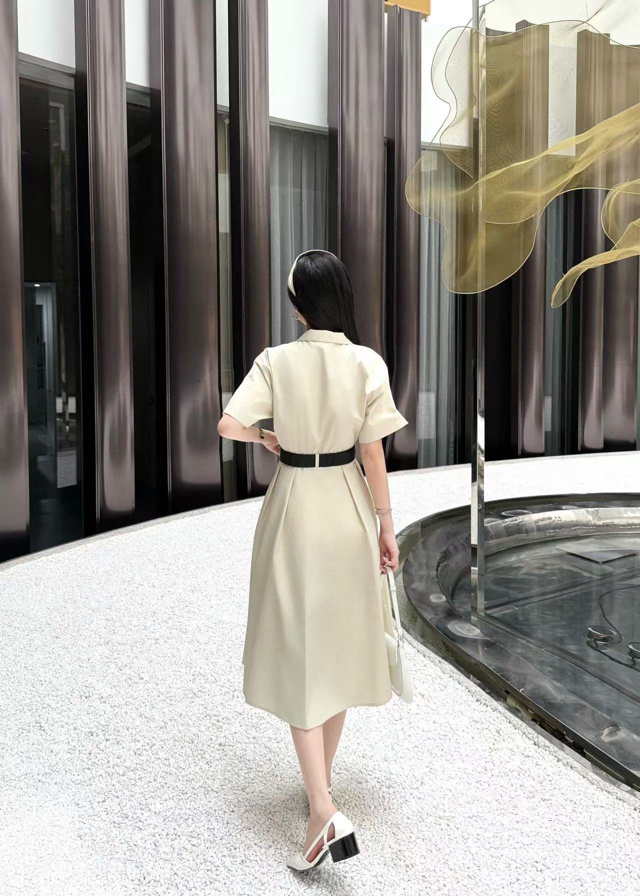 PR4DA 高品質ジッパー付きベルトドレス【50％割引+送料無料】