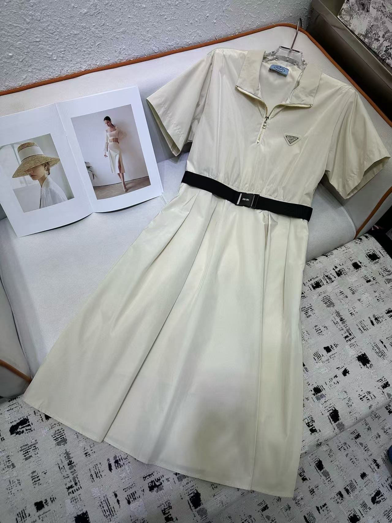 PR4DA 高品質ジッパー付きベルトドレス【50％割引+送料無料】