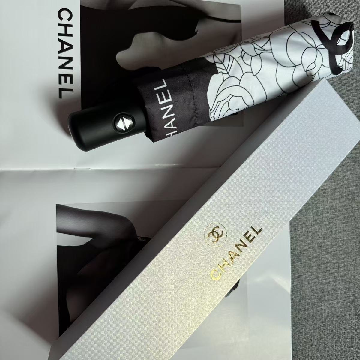 CHANE1 カメリア折りたたみ傘【50％割引+送料無料】