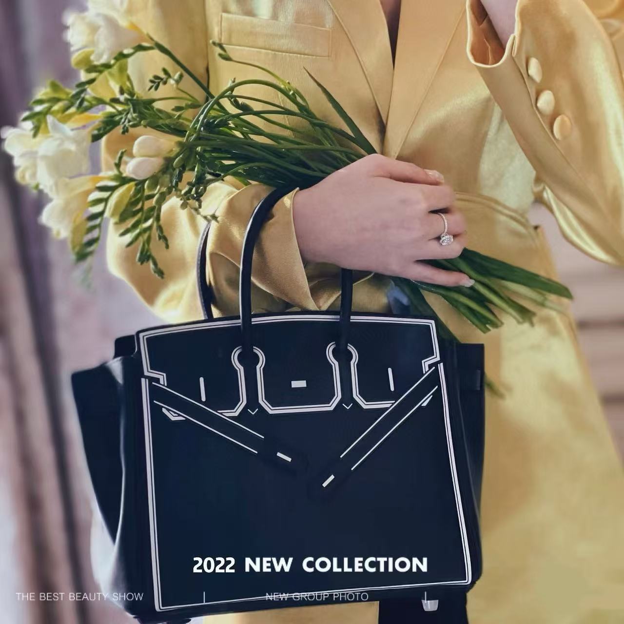 HERME5 高品質ペイントハンドバッグ【50％割引+送料無料】