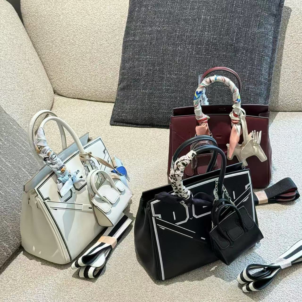 HERME5 高品質ペイントハンドバッグ【50％割引+送料無料】