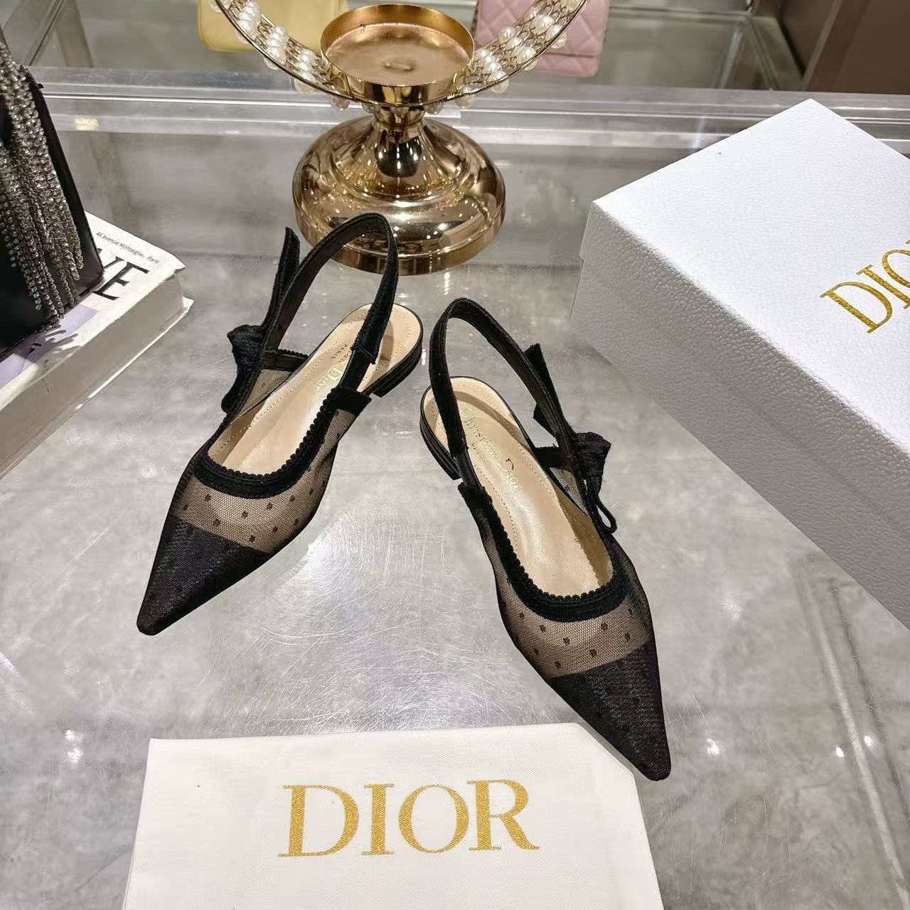 DI0Rの高品質中空ポインテッドフラットシューズ【50%割引+送料無料】