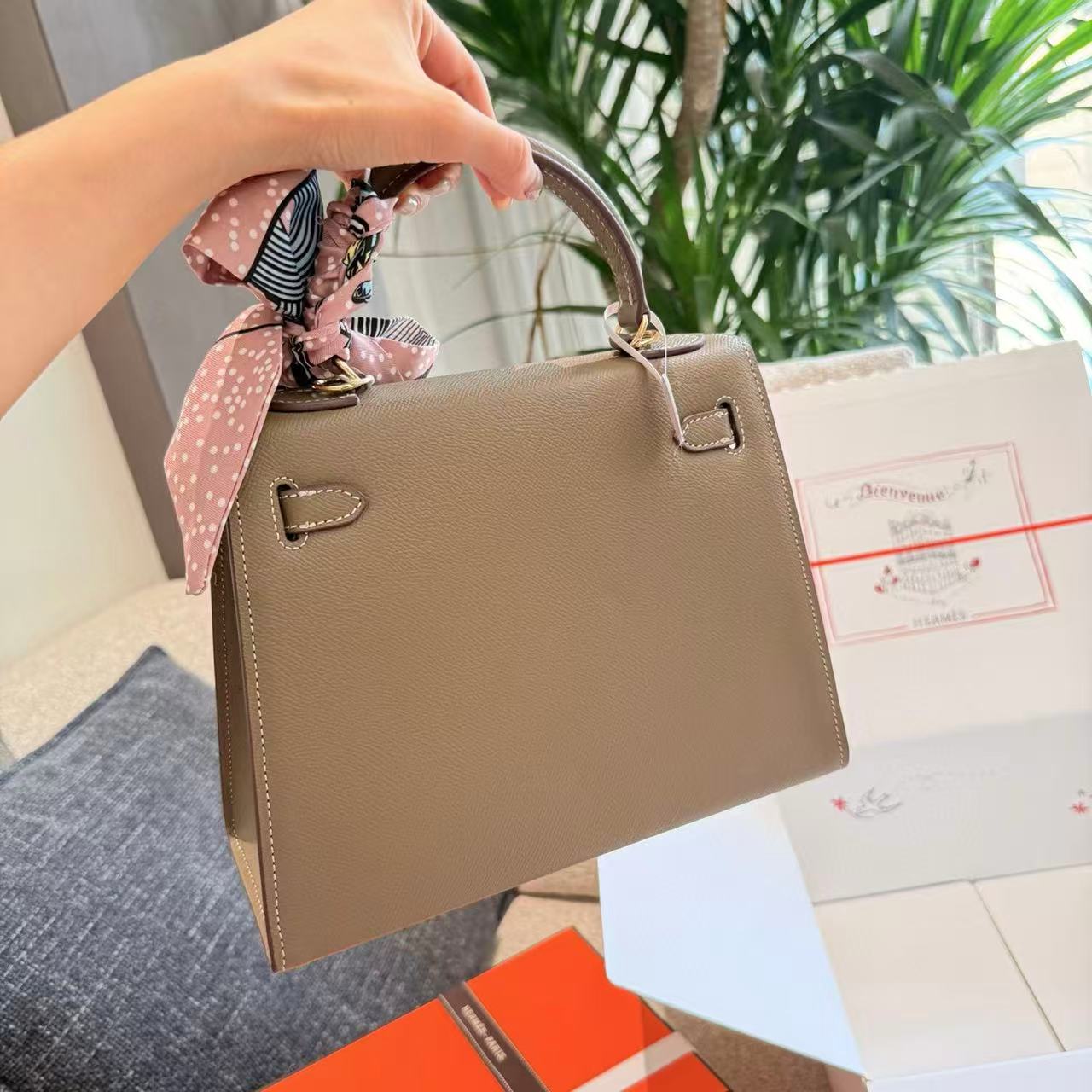 HERME5 Kelly牛革ハンドバッグ【50％割引+送料無料】