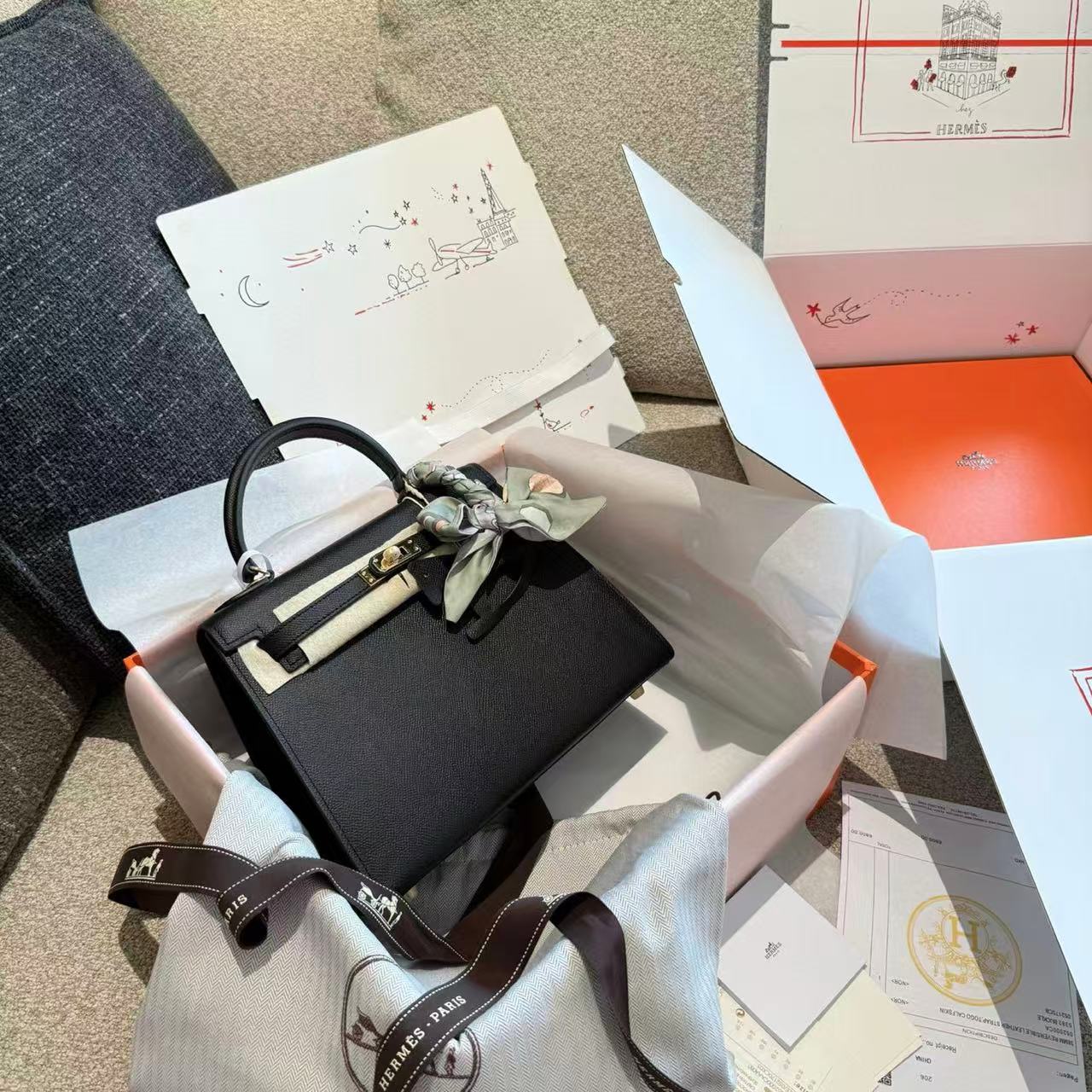 HERME5 Kelly牛革ハンドバッグ【50％割引+送料無料】