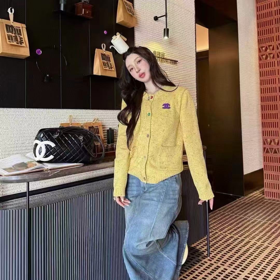 CHANE1 カラフルボタンウールカーディガン【50％割引+送料無料】