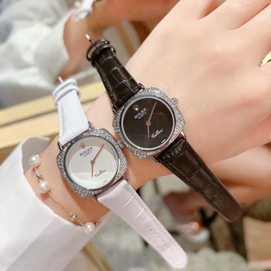 R0LEX ダイヤモンドレザーストラップレディース腕時計【50％割引+送料無料】