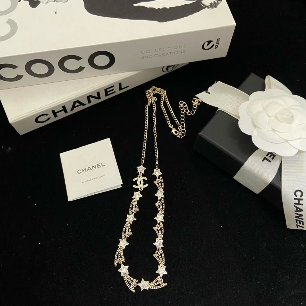 CHANE1 五芒星ダブルCネックレス【50%割引+送料無料】