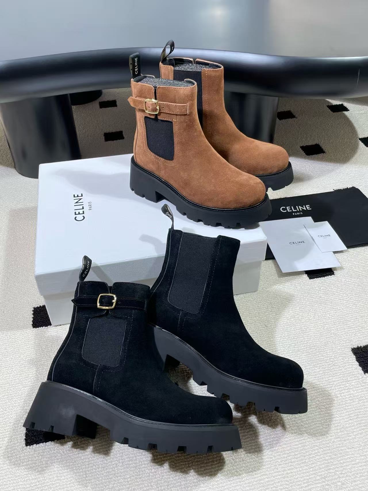 CEL1NE 高品質ディアスキンの秋冬用マーティンブーツ【50％割引+送料無料】