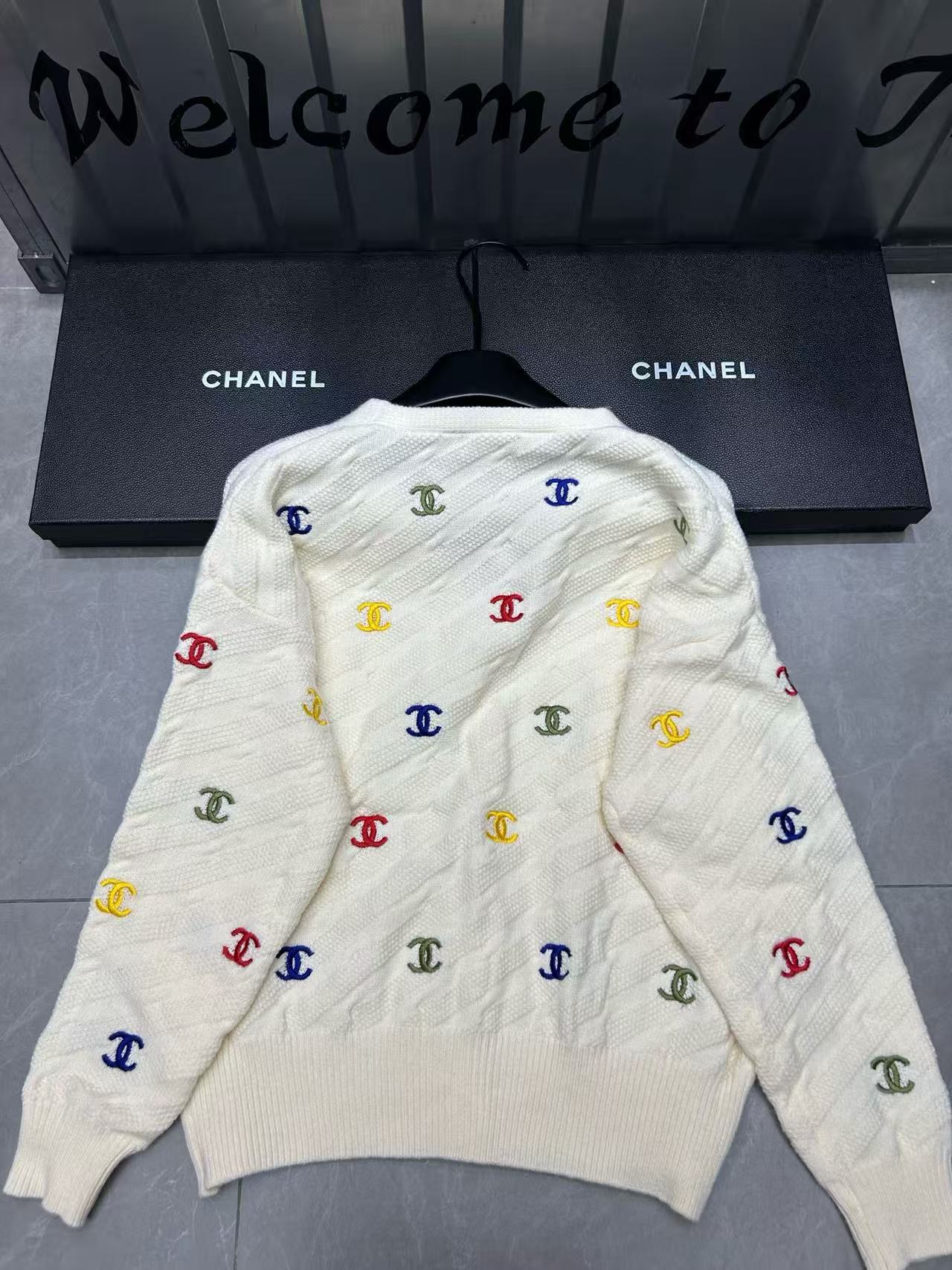 CHANE1 VネックダブルCウールカーディガン【50％割引+送料無料】