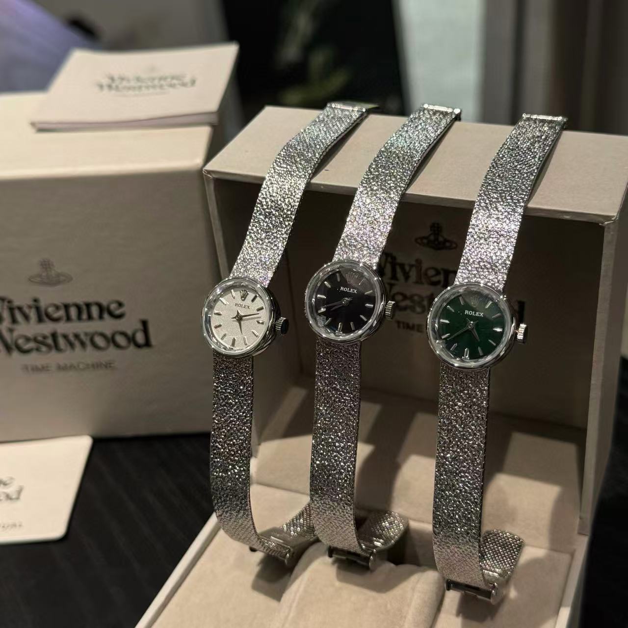 R0LEX ラウンドスチールストラップレディースウォッチ【50％割引+送料無料】