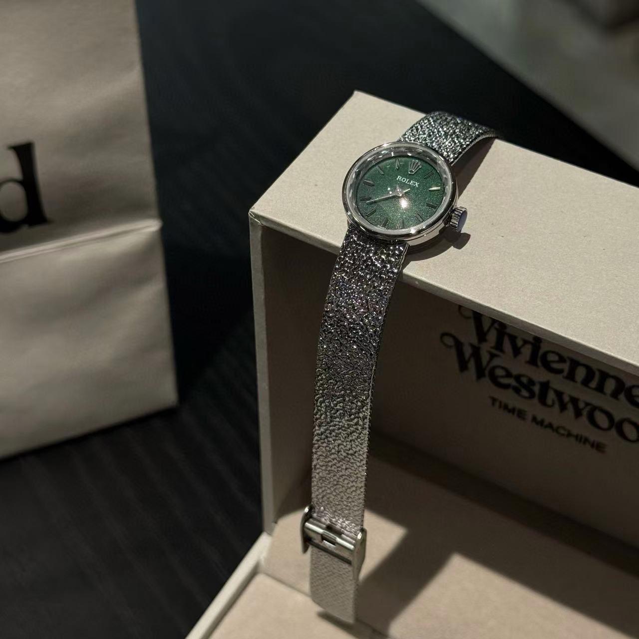 R0LEX ラウンドスチールストラップレディースウォッチ【50％割引+送料無料】