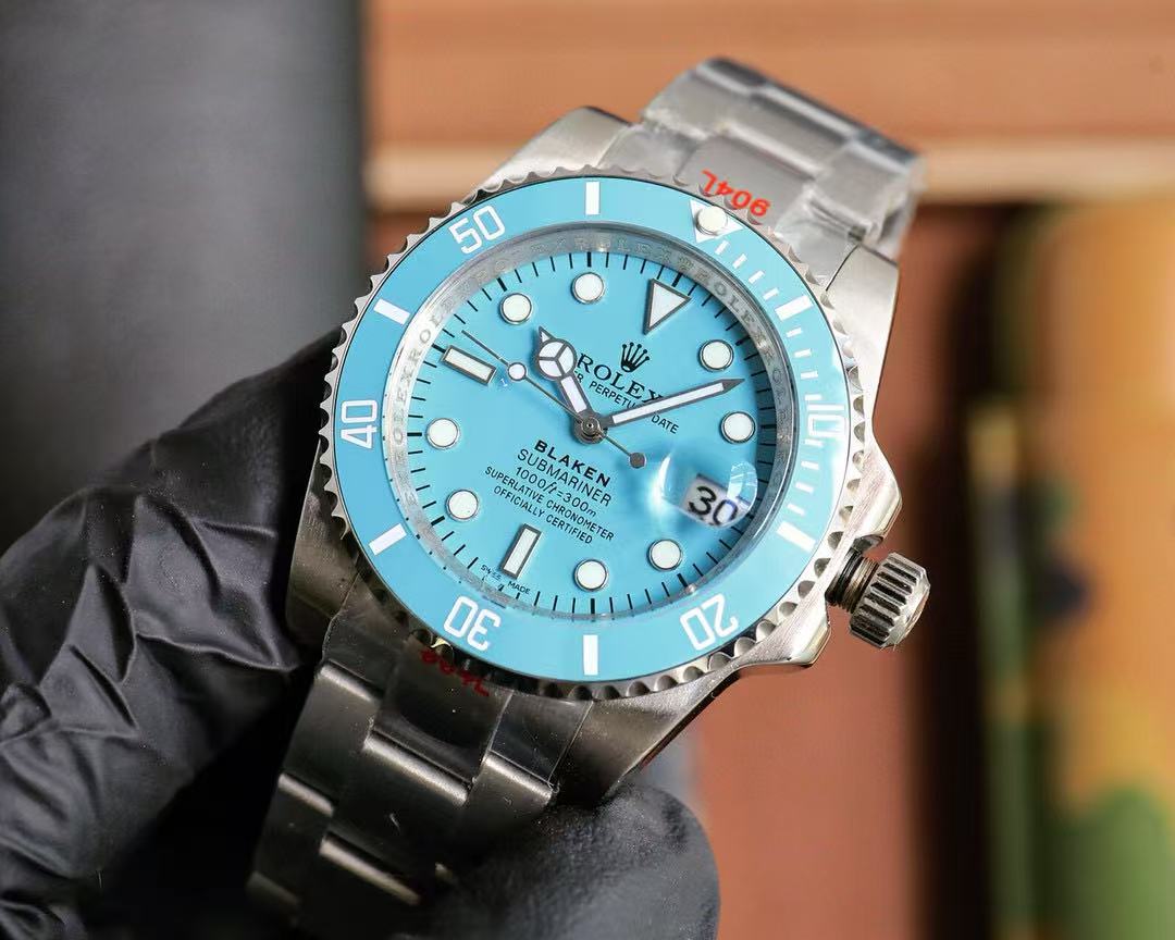 R0LEX クラシック ブルー スチールストラップ レディースウォッチ【50％割引+送料無料】