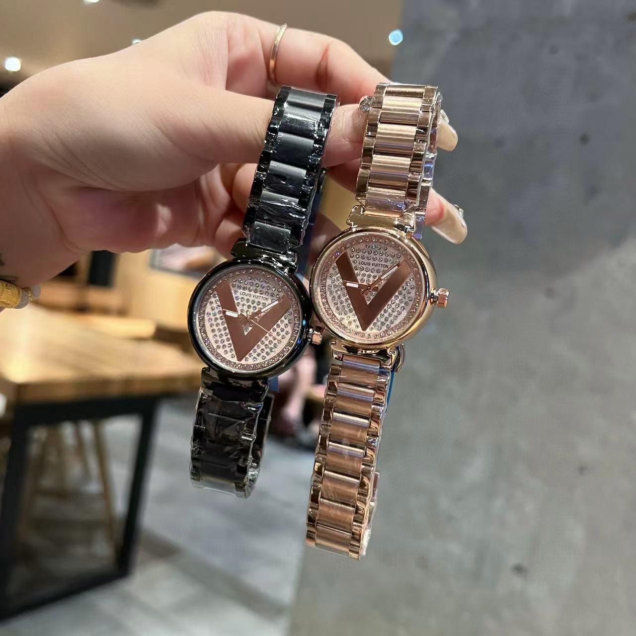 LV スチールストラップ V レディースウォッチ【50％割引+送料無料】