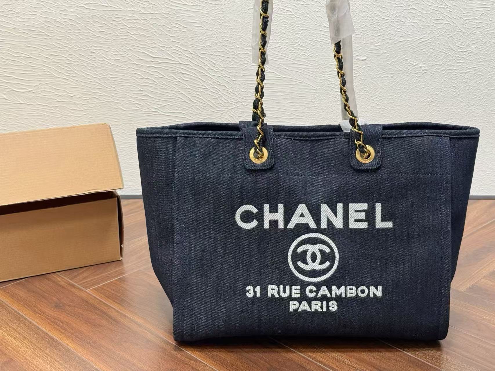 CHANE1 チェーンデニムショッピングバッグ【50％割引+送料無料】