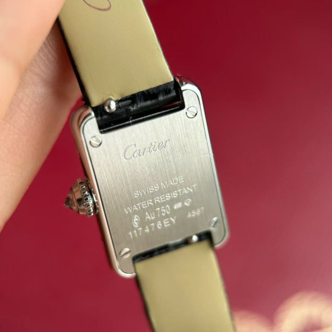 CART1ER スクエア ダイヤモンド アリゲーターレザー レディースウォッチ【50％割引+送料無料】