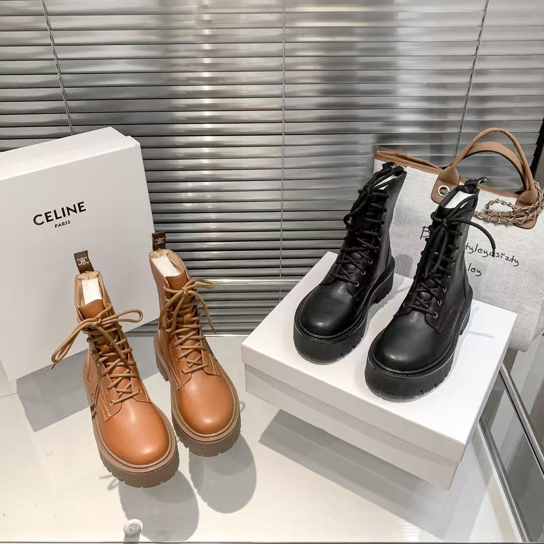 CEL1NE 凱旋門 レースアップブーツ【50％割引+送料無料】