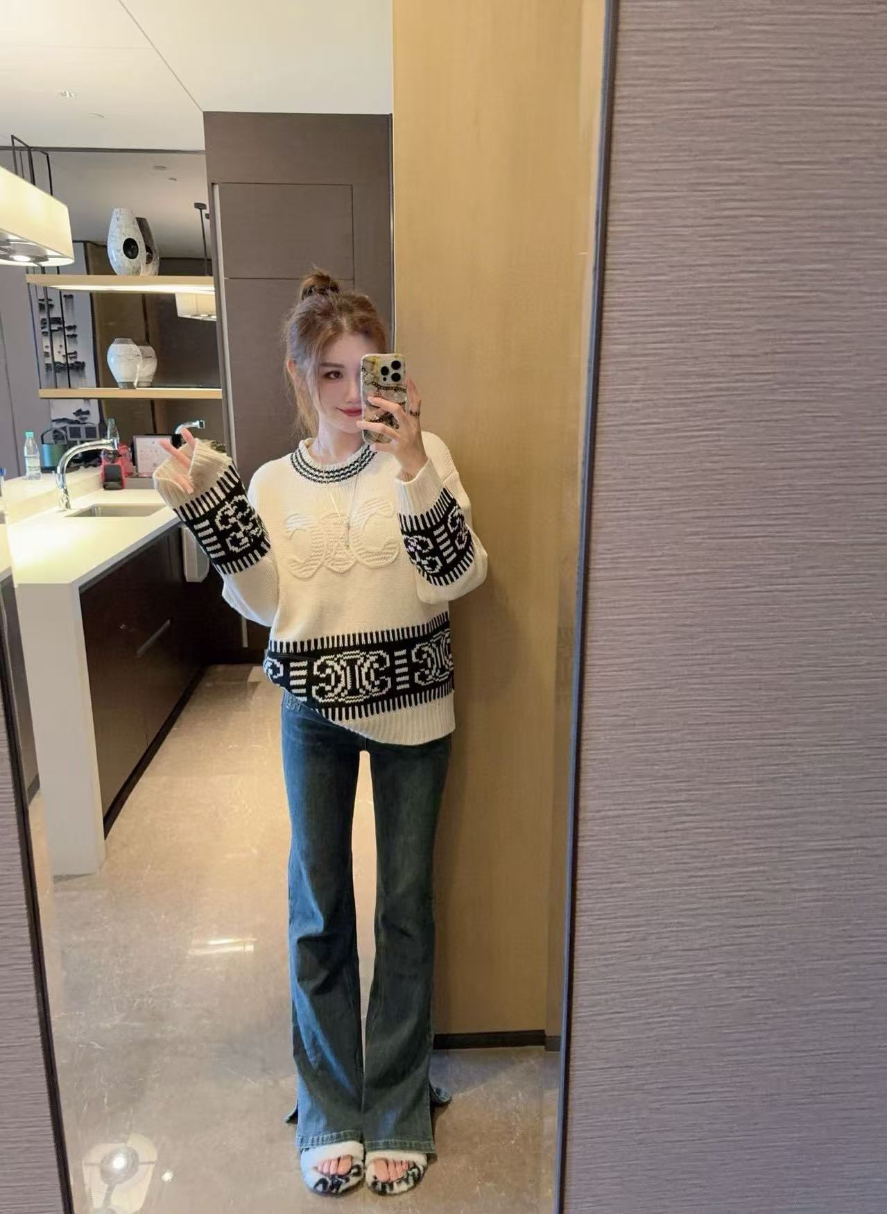 CEL1NE 凱旋門 ルーズセーター【50%割引+送料無料】