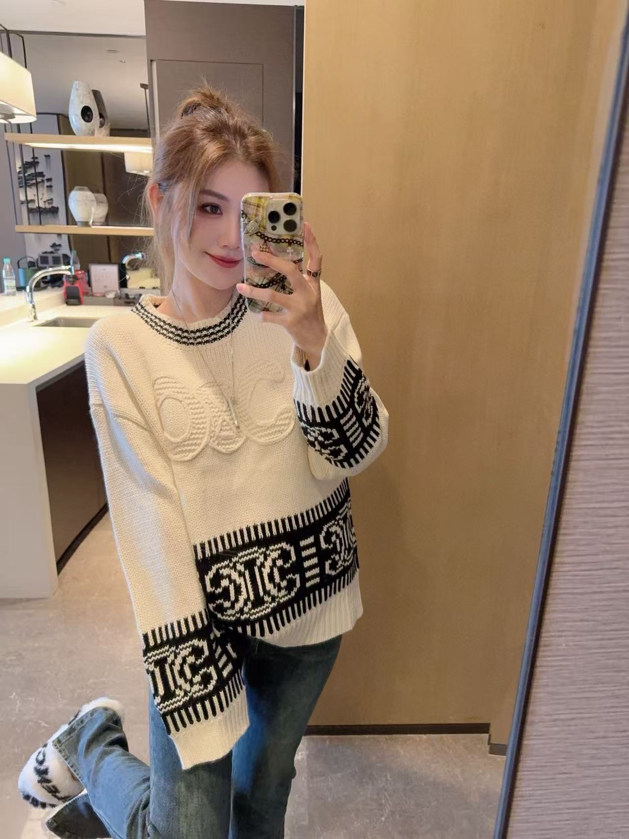 CEL1NE 凱旋門 ルーズセーター【50%割引+送料無料】